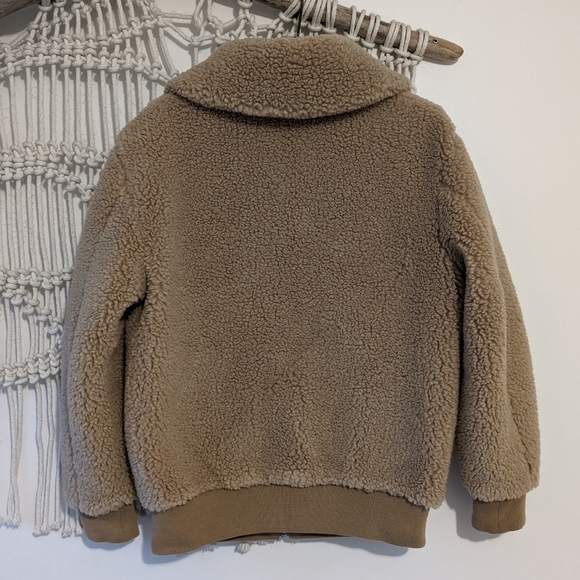 Teddy Bomber Jacket, Wilfred Free, Beige, Small - Picture 2 of 7